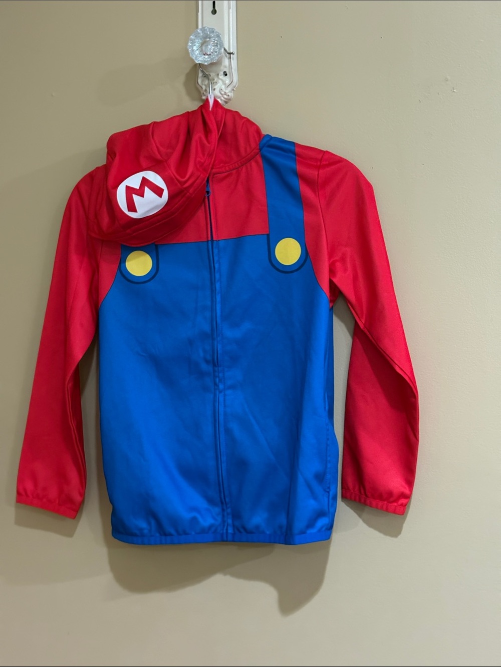 Super Mario Red and Blue Superhero Hoodie by Jumping Beans size 10